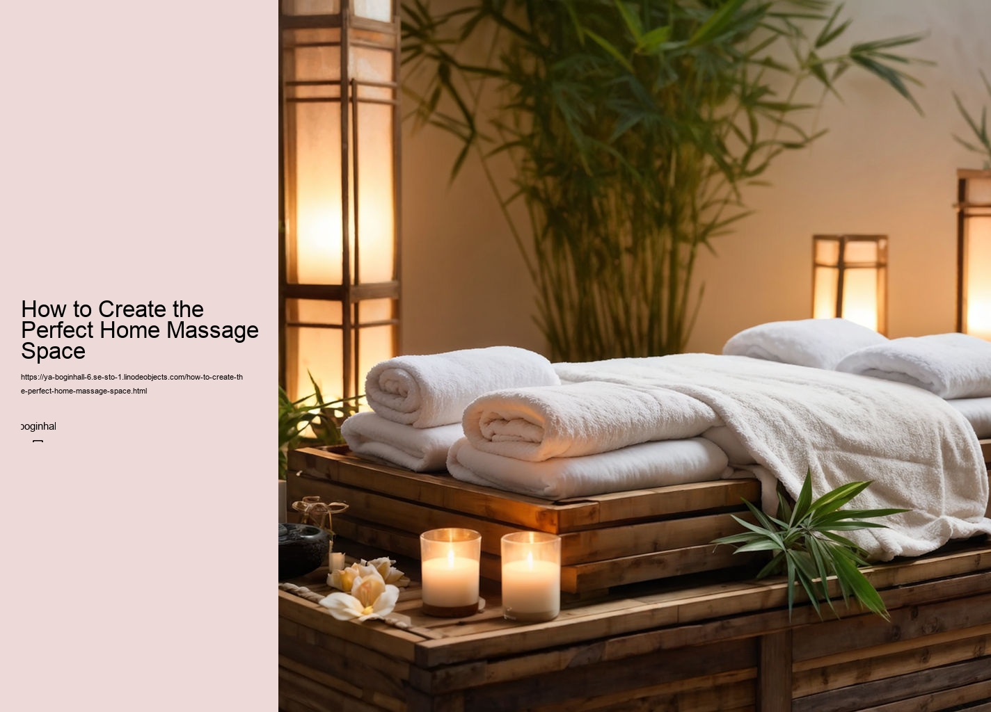 How to Create the Perfect Home Massage Space